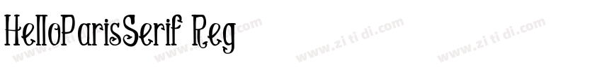 HelloParisSerif Reg字体转换